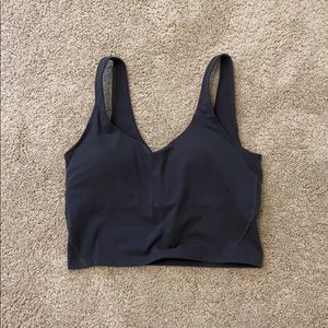 grey cropped workout top